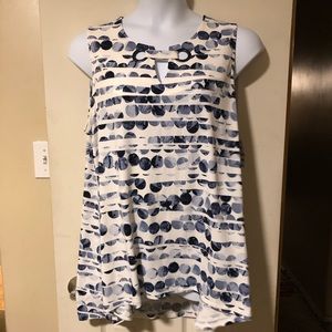 Alfani 3X Polka dot dressy tank